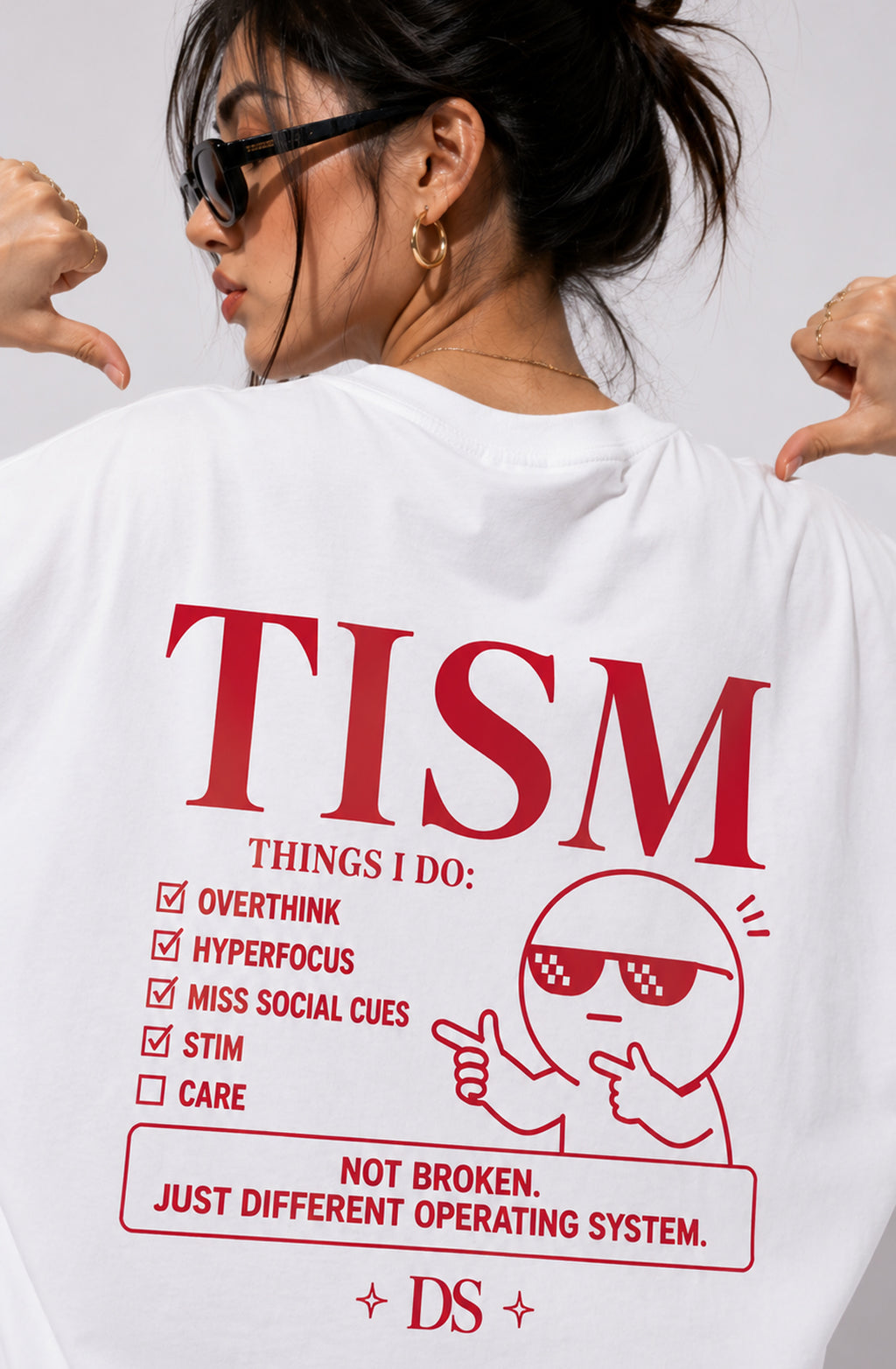 TISM - White Oversized T-Shirt - Women