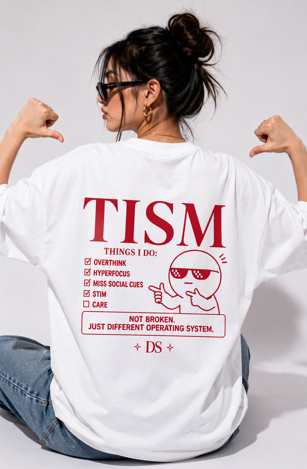TISM - White Oversized T-Shirt - Women