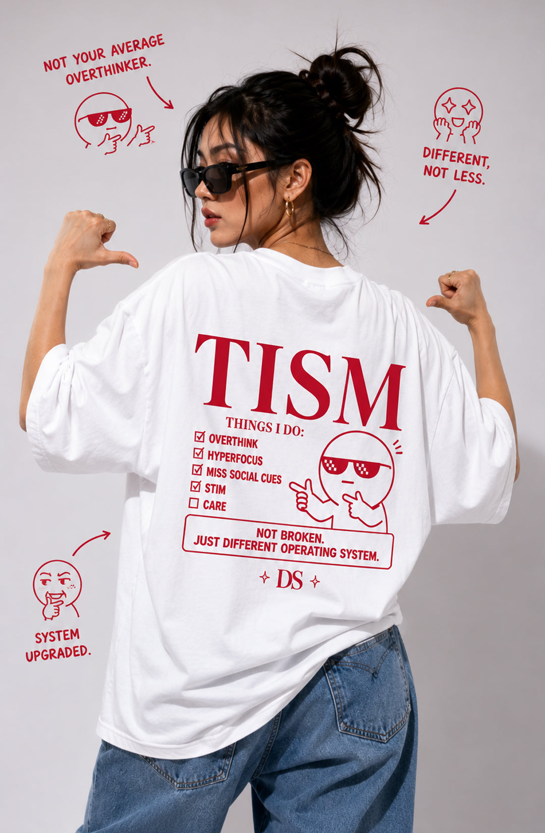 TISM - White Oversized T-Shirt - Women