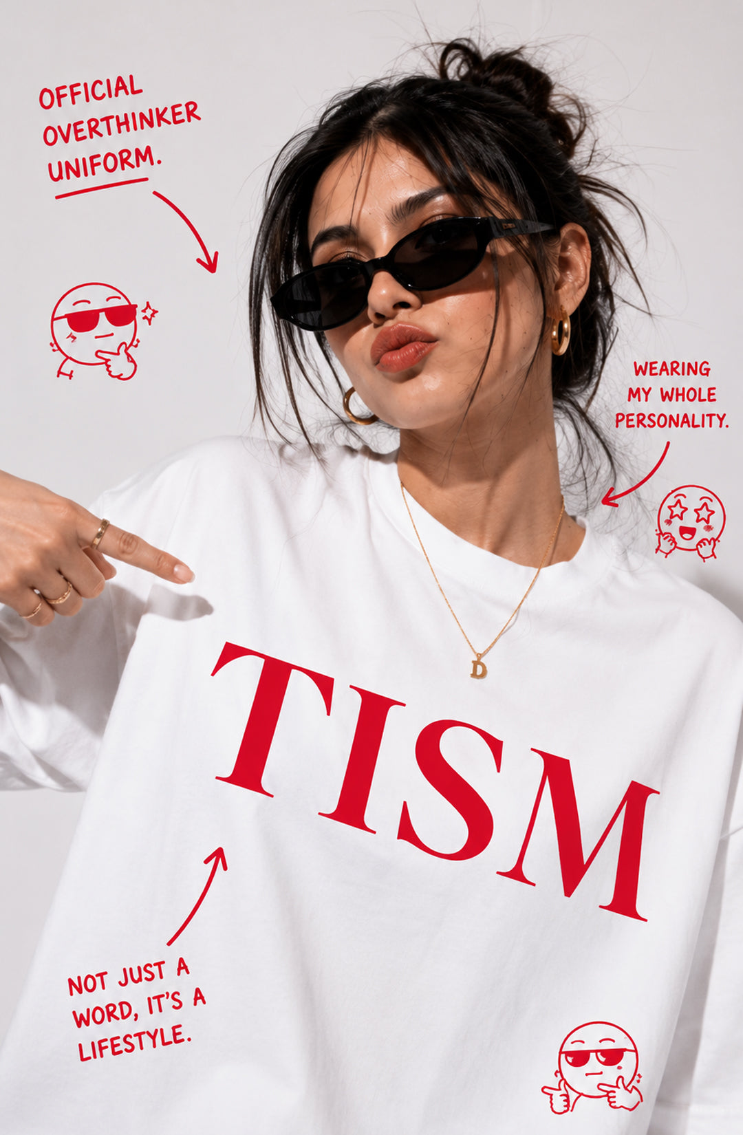 TISM - White Oversized T-Shirt - Women