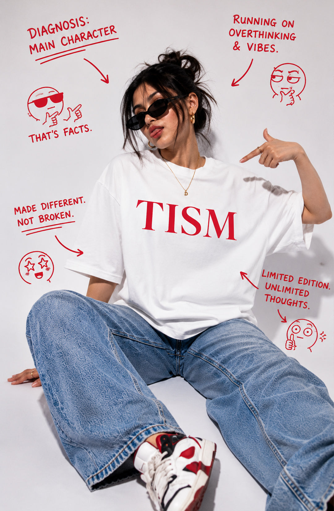 TISM - White Oversized T-Shirt - Women