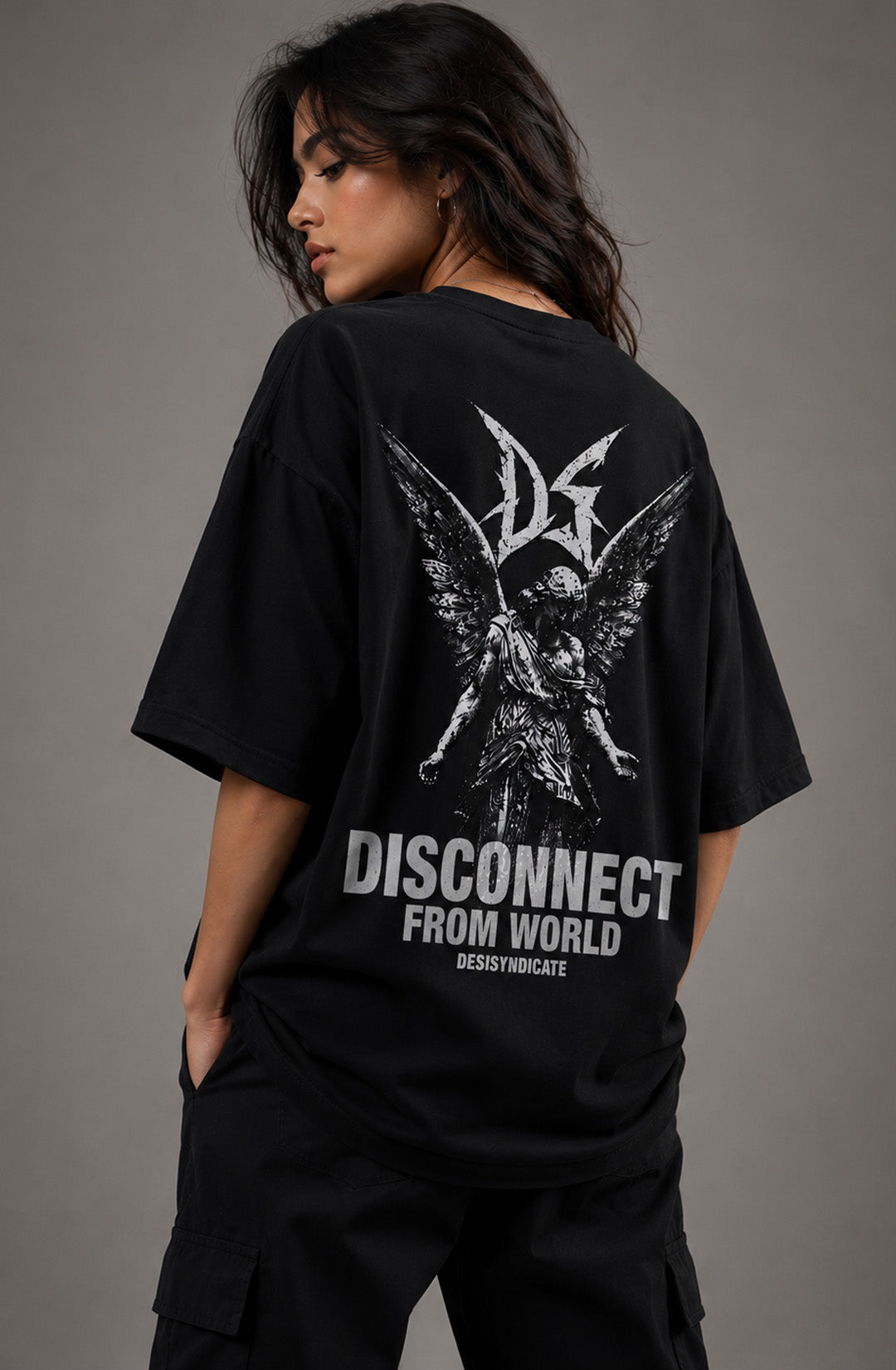 Offline Society - Black Oversized T-Shirt - Women